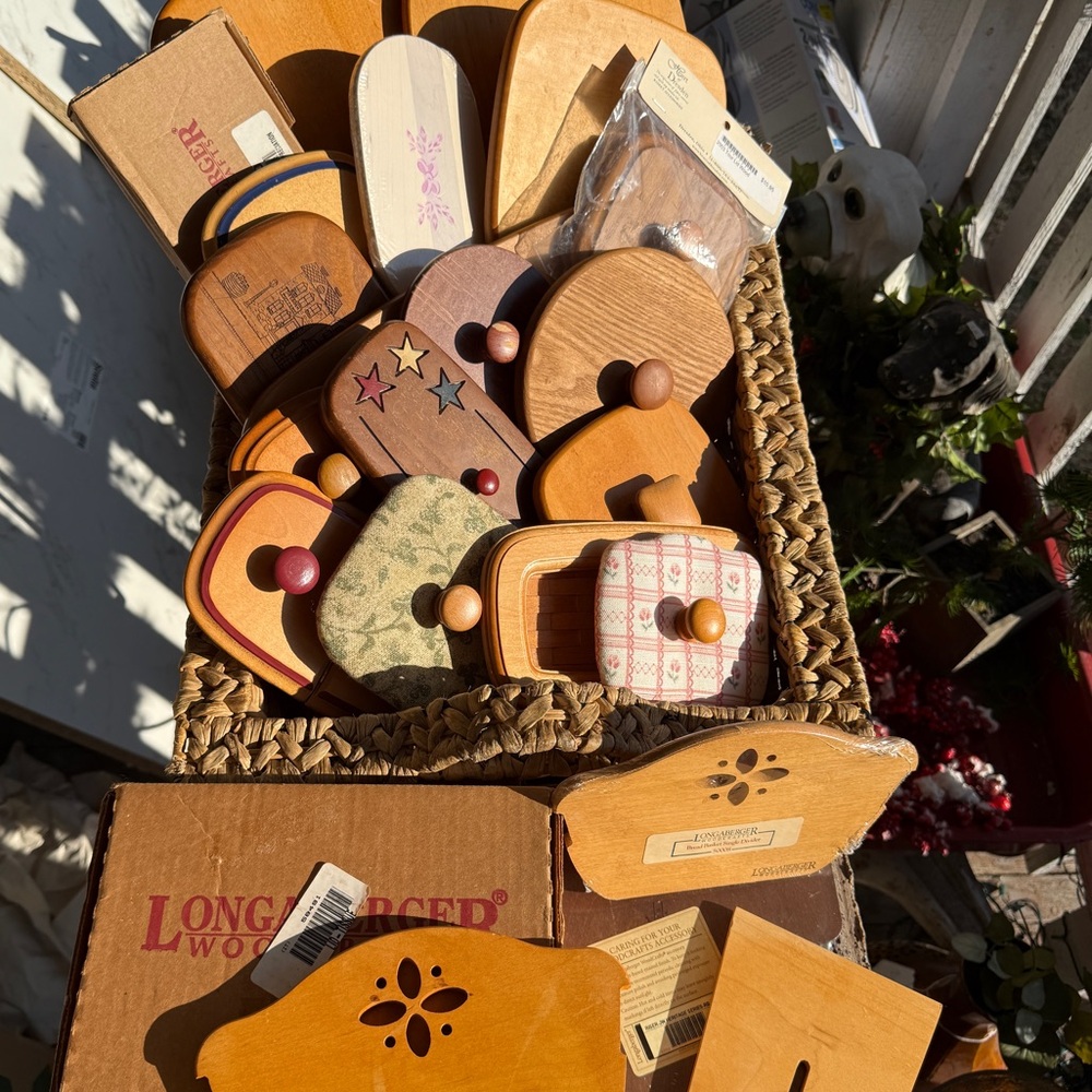 25-Piece Set LONGABERGER Woodcraft Lids Dividers Heart Of Dresden KS Lanam MORE